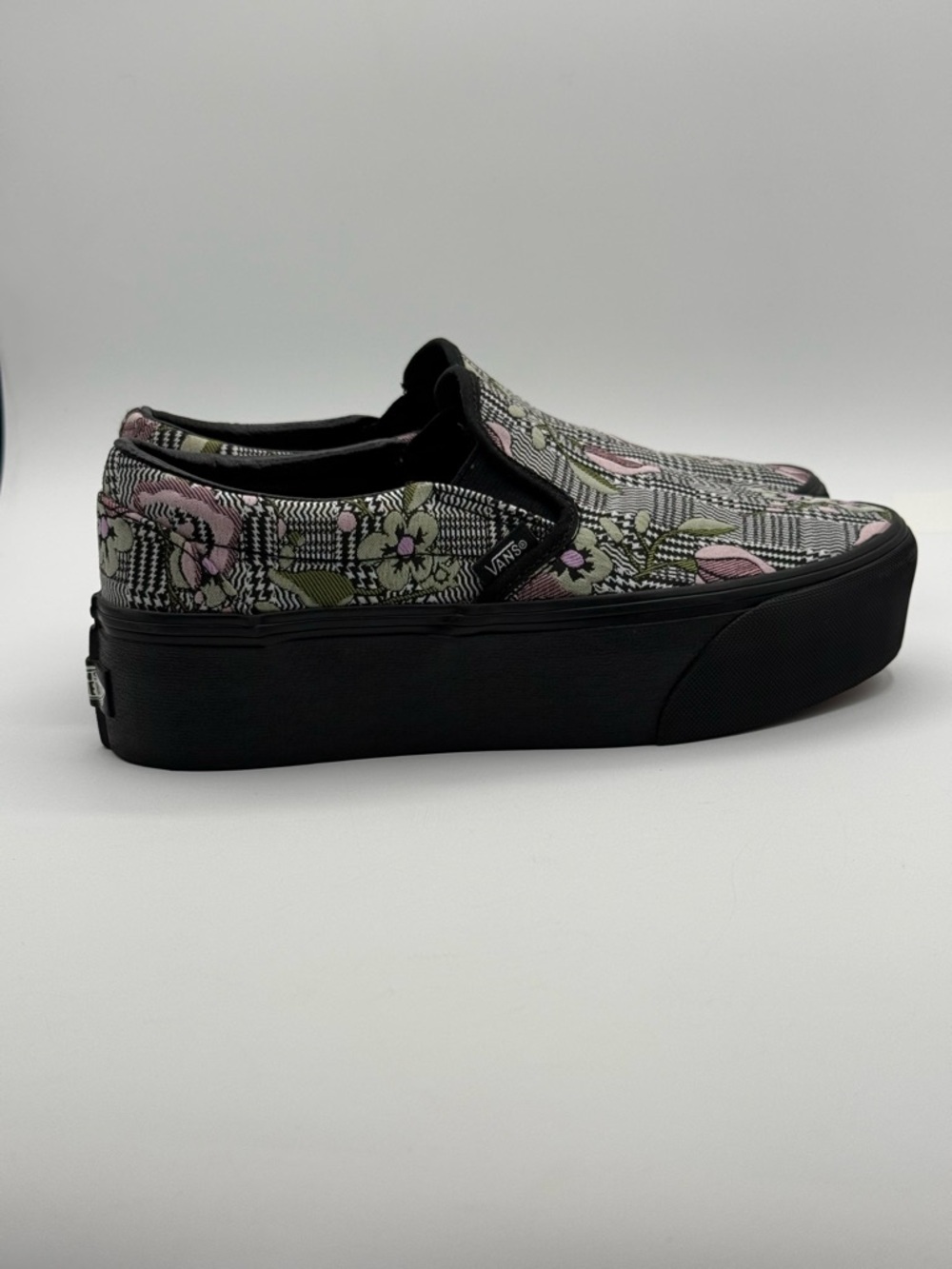 Vans Tapestry Floral Platform Slip-On Sneakers Chunky Sole Street Style Shoes - Picture 11 of 17